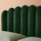 Silentnight Oriana double velvet bed frame in green (British brand)