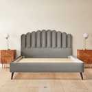 Silentnight Oriana Superking Velvet Bed Frame Silver (British brand)