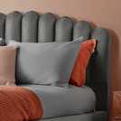Silentnight Oriana Superking Velvet Bed Frame Silver (British brand)