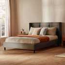 Silentnight Double Velvet Bed Frame in Charcoal (British brand)