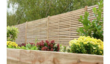 Forest Garden 6x6 Double Slatted Panel x3 Timber Screening Panel