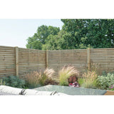Forest Garden 6x6 double slatted fence panel pack of 4 - British product