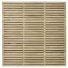 Forest Garden 6x6 double slatted fence panel pack of 4 - British product