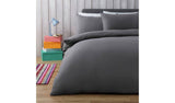 Silentnight Supersoft Plain Charcoal Duvet Set Kingsize