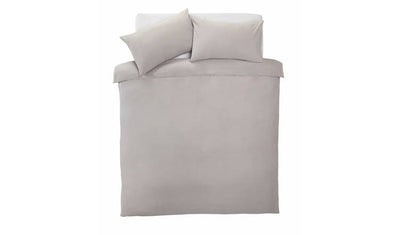 Silentnight Supersoft Plain Dove Grey Duvet Cover Set Kingsize