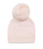 Purebaby cashmere cable-knit beanie, imported from the UK