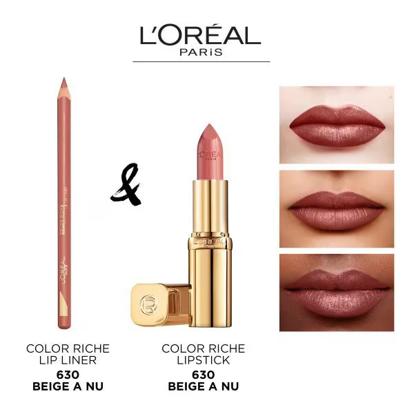 L'Oréal Paris Satin Lipstick 630 Beige A Nu, UK version