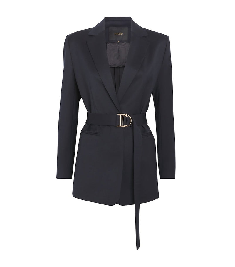 Maje pleated belted blazer, imported from the UK
