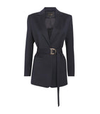 Maje Pleated Belted Blazer, imported from the UK