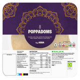 ASDA plain lentil poppadoms 8 pack 64g - British product