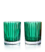 Baccarat Harmonie Dark Green Large Tumbler Glasses 360ml Set of 2