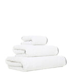 GRACCIOZA Egyptian cotton bath towel with colourful piping 70cm x 140cm, UK version