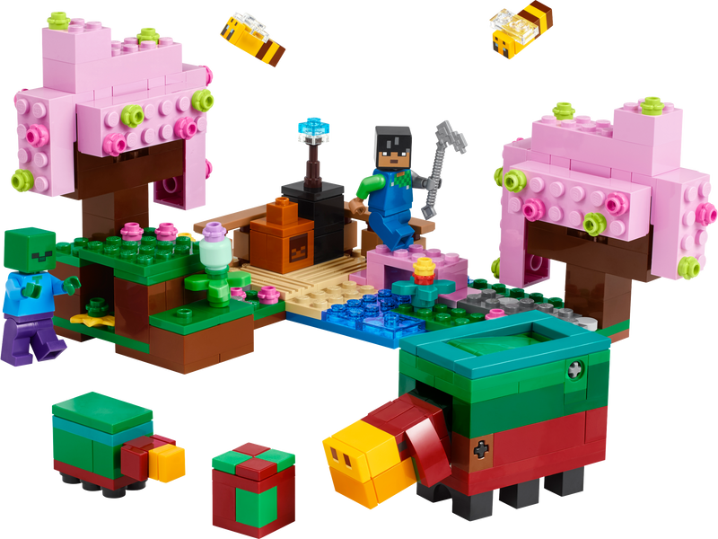 LEGO Minecraft Cherry Blossom Garden building set 304 pieces (British brand)