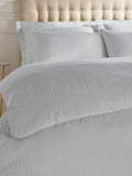 Catherine Lansfield Grey Satin Stripe duvet cover and pillowcase set - British product