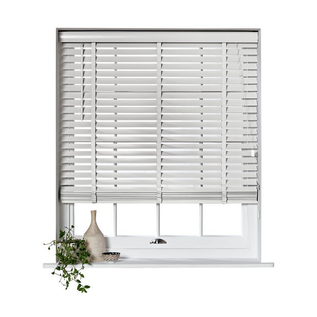Habitat wooden white 50mm slat venetian blind 120cm, UK version