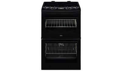 AEG CCX1530ACB 55cm Double Electric Cooker Black
