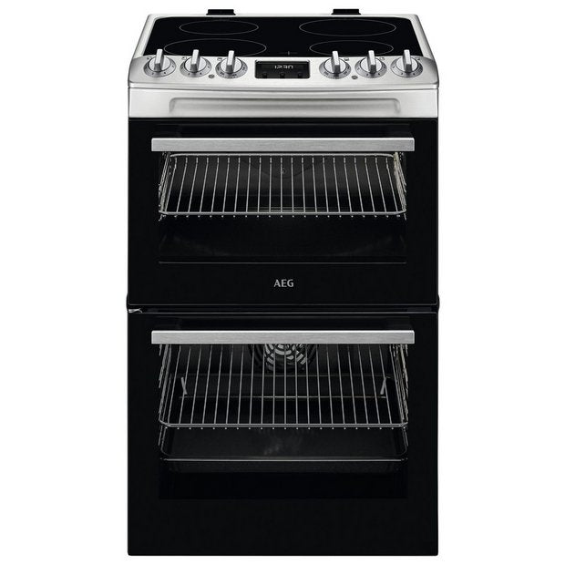 AEG double electric cooker stainless steel 55cm - British product