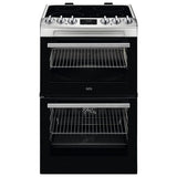 AEG 55cm double electric cooker in stainless steel - British product