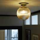 Habitat champagne globe flush ceiling light 22cm diameter, UK version