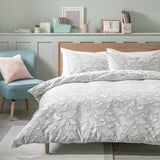 Argos Home Shadow Butterflies Grey duvet cover set king size - British product