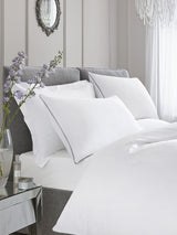 Appletree White Plain Dye 100% Cotton Duvet Cover and Pillowcase Set