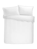 Appletree white plain dye duvet cover and pillowcase set - British product