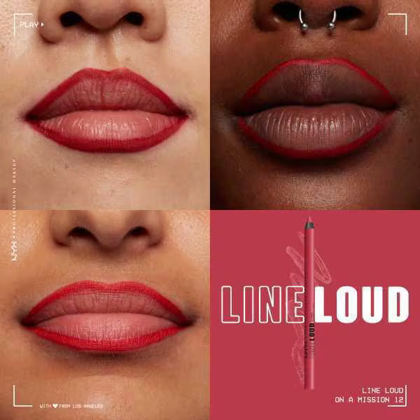 NYX Line Loud Lip Liner, imported from the UK