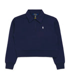 Ralph Lauren Kids Cotton-Blend Quarter-Zip Sweatshirt 6-14 Years, imported from the UK