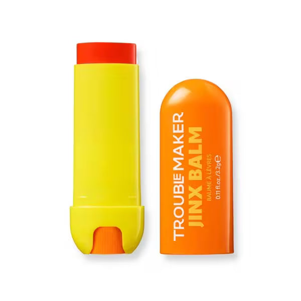 Trouble Maker tinted lip balm Finley Orange (British brand)