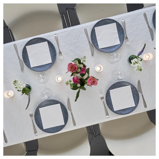 White Dunisilk Table Cover 138x220cm GOODS M&S