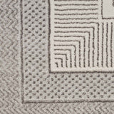 Nourison Glitz Silver Border runner rug 69 x 229 cm, UK version