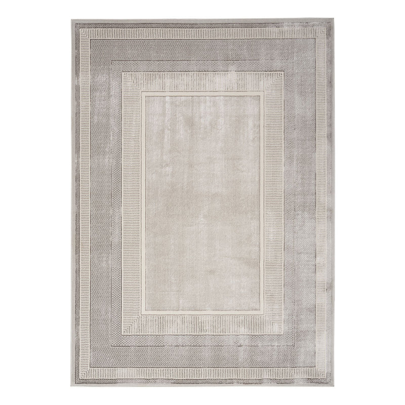 Nourison Glitz Silver Border Rug, UK version