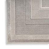 Nourison Glitz Silver Border Rug, UK version