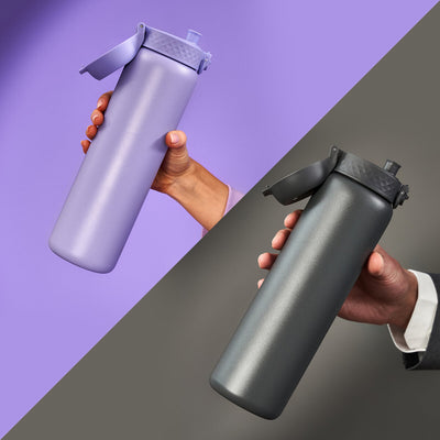 Ion8 Stainless Steel 1.2L Water Bottle 2 Pack in Two Colour Combinations