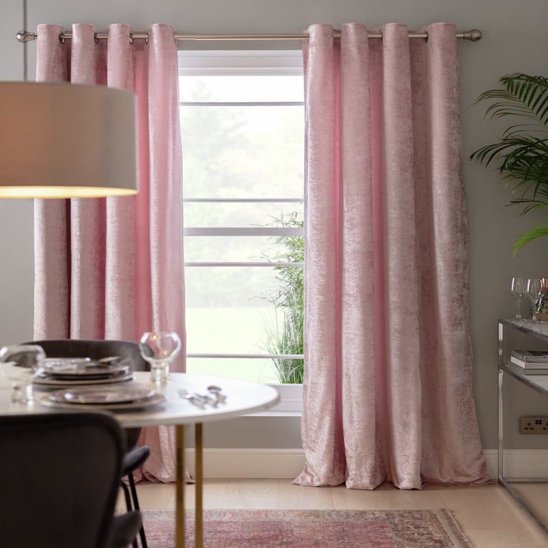 Argos Home Blush Velvet Eyelet Curtains 229x229cm - British product