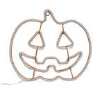 Argos Home Battery Neon Effect Pumpkin Sign Halloween Light