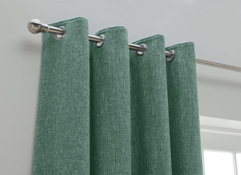 Habitat Blackout Eyelet Curtains Forest Green 168x229cm, UK version