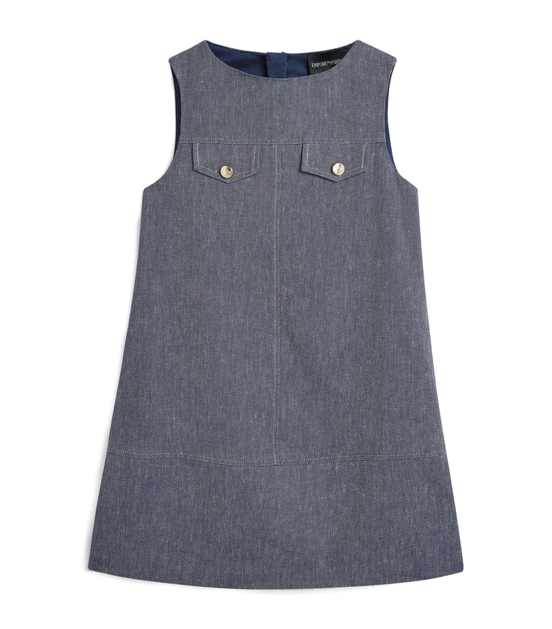 Emporio Armani Kids linen-cotton dress 4-14 years - British product
