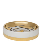 Porcelain Ashtray with Interwoven Crescents Design 3.5cm x 13cm