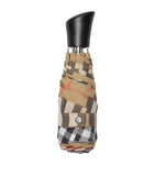 Burberry Maple Wood Nylon Check Folding Umbrella