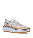 Lightweight Breathable Mesh Sneakers with Rubber Sole and Contrast Topstitching