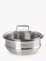 Le Creuset Stainless Steel Multi-Steamer with Glass Lid Kitchen Steamer 22cm