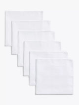Soft Pure Cotton Muslin Squares, Pack of 6, White