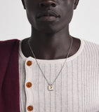 Tom Wood Mined necklace in sterling silver with tourmaline (British brand)