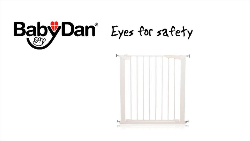 BabyDan Premier True Pressure Gate with extensions, white - British product