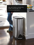 simplehuman kitchen recycling bin brushed stainless steel 40L (British brand)