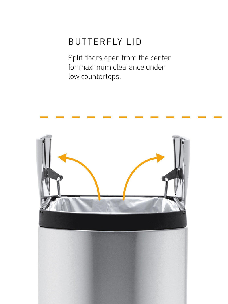 simplehuman kitchen recycling bin brushed stainless steel 40L (British brand)
