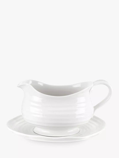 Porcelain Sauce and Gravy Boat with Stand