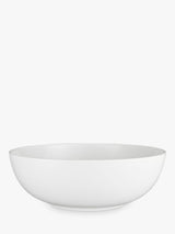 Fine China Serving Bowl with Ridged Finish, 27cm, Natural