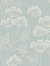 Cow Parsley Wallpaper with Subtle Line Drawn Design